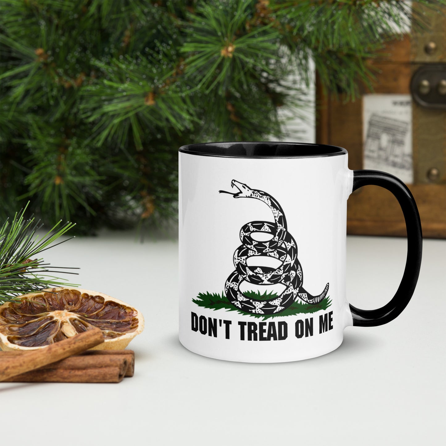 Don't Tread On Me Mug with Colored Handle and Interior | 6 colors