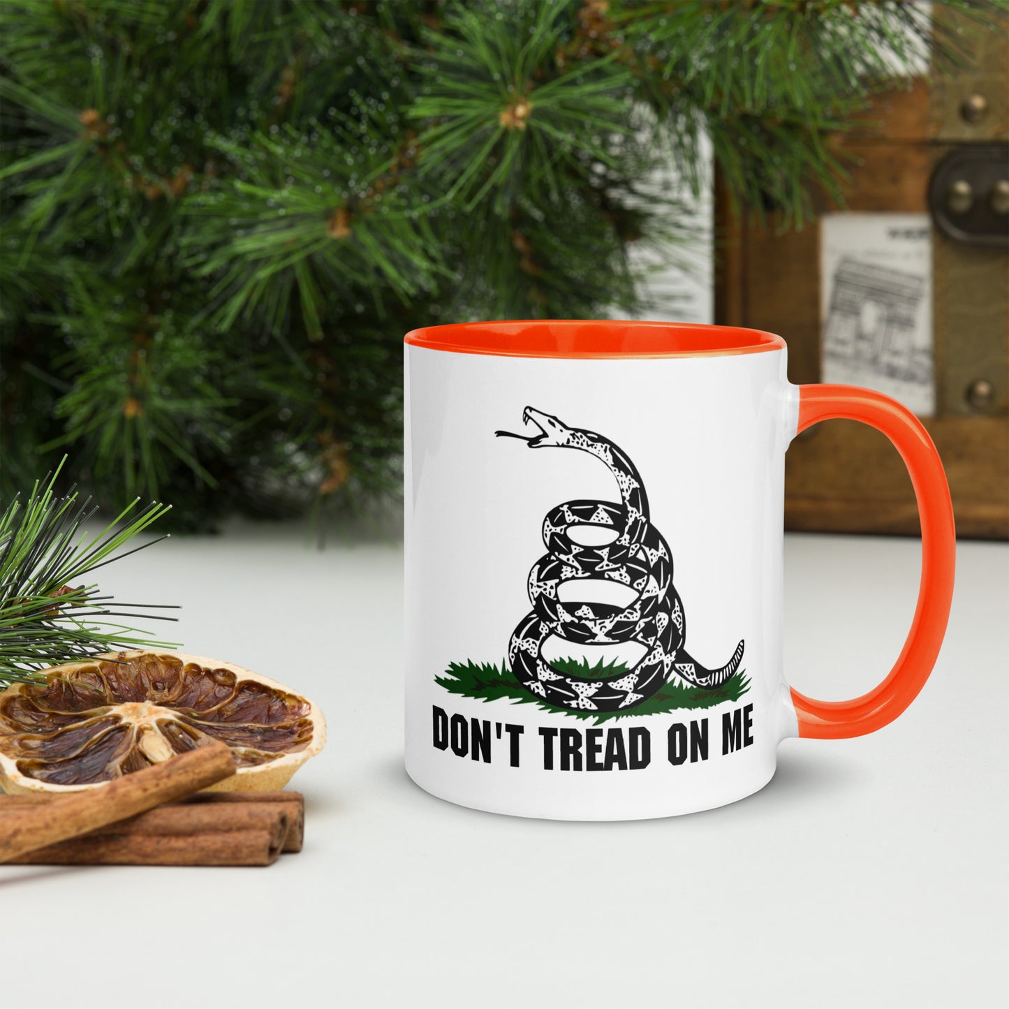 Don't Tread On Me Mug with Colored Handle and Interior | 6 colors