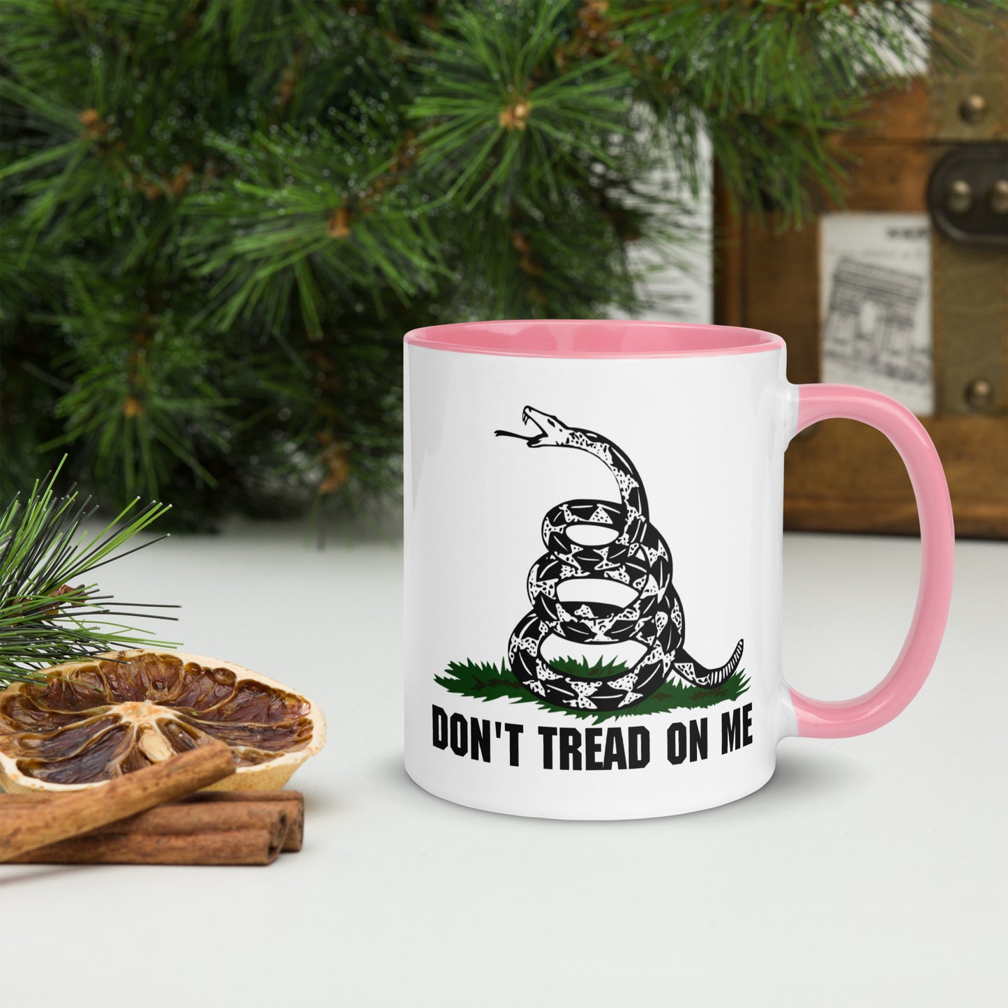 Don't Tread On Me Mug with Colored Handle and Interior | 6 colors