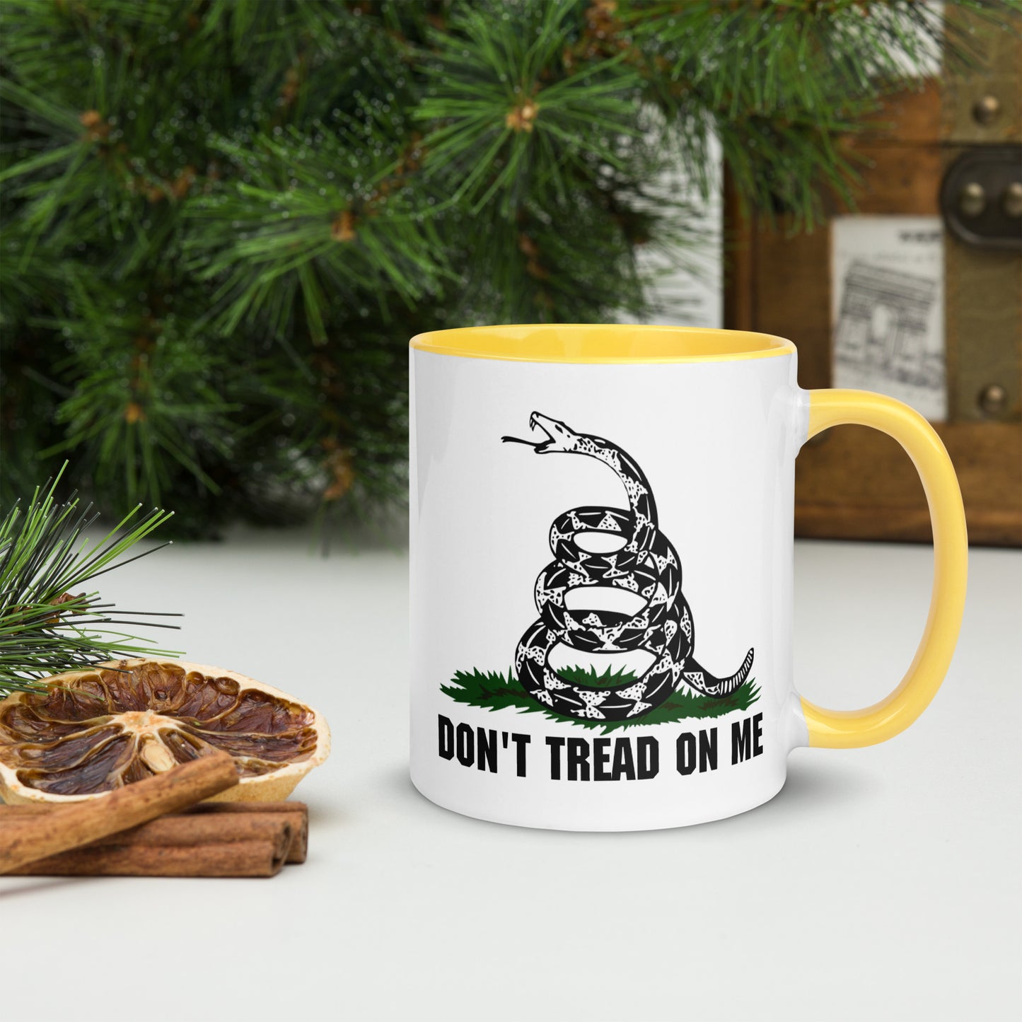 Don't Tread On Me Mug with Colored Handle and Interior | 6 colors