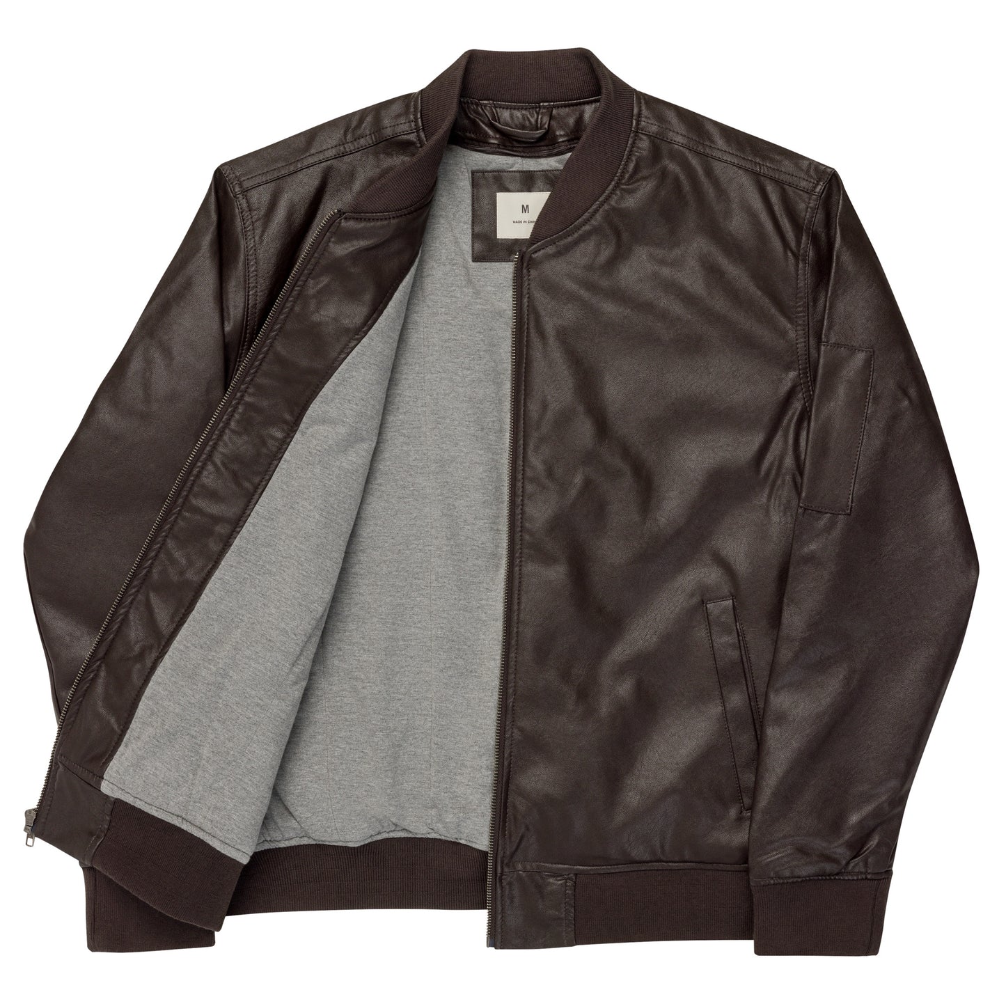 Leather 1776 Bomber Jacket | Black/Brown