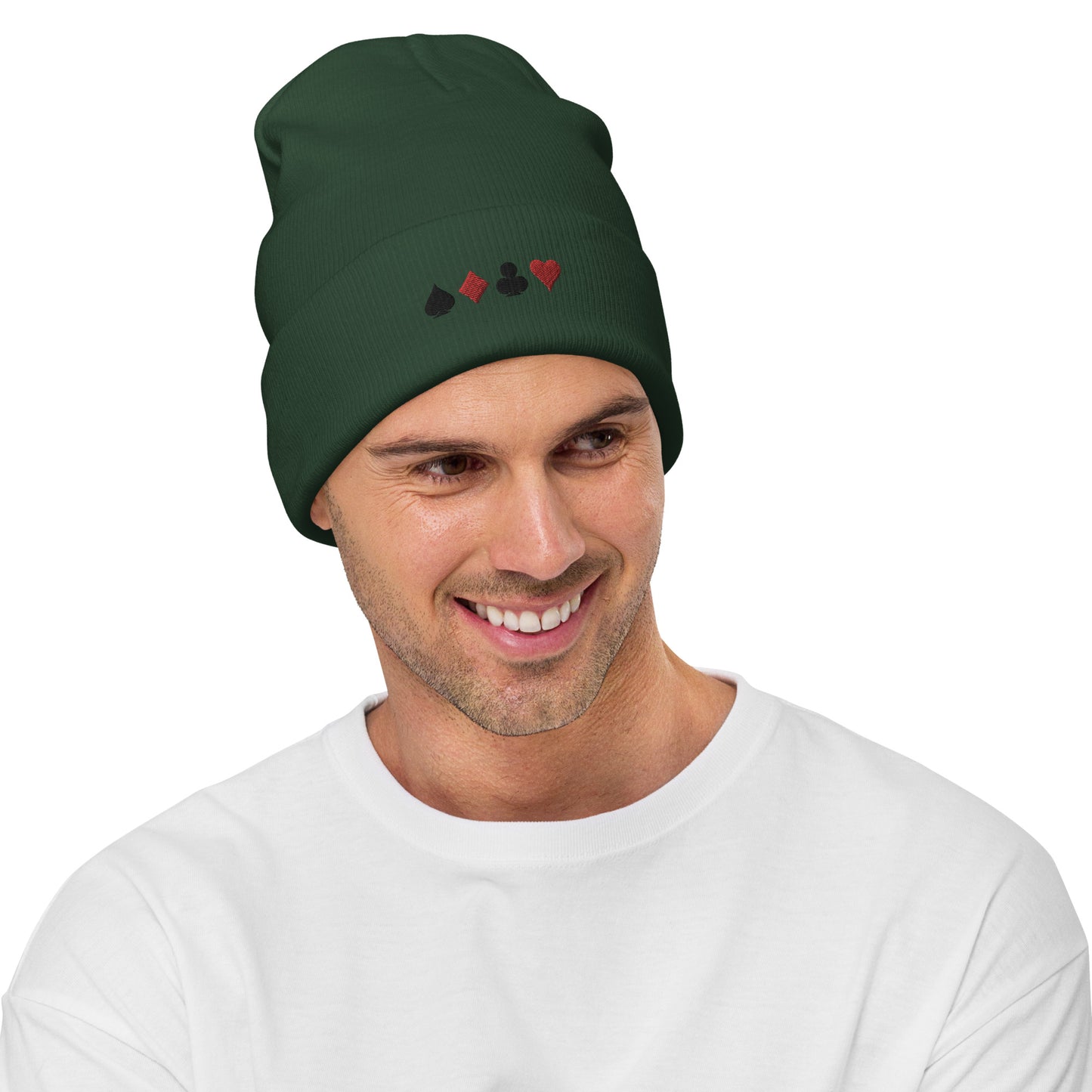 Embroidered knit Poker Beanie | 6 colors