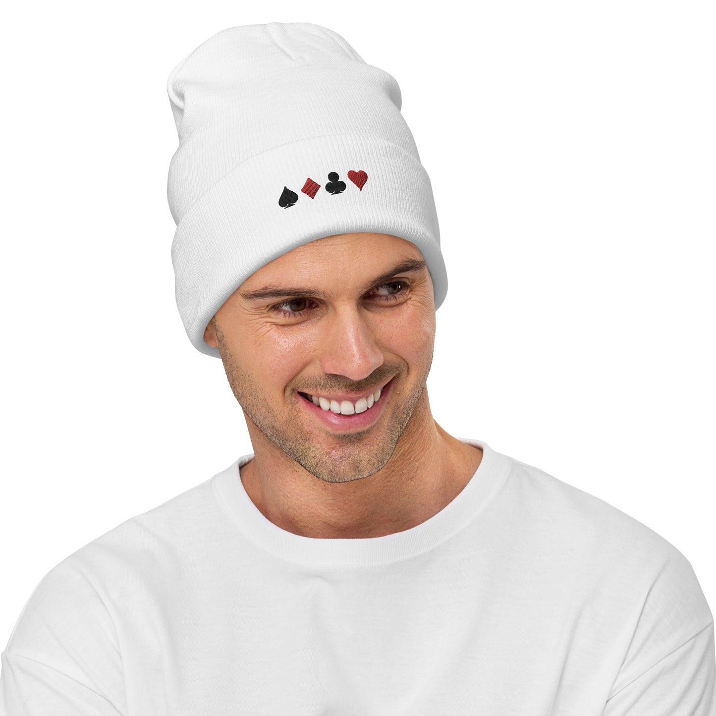 Embroidered knit Poker Beanie | 6 colors